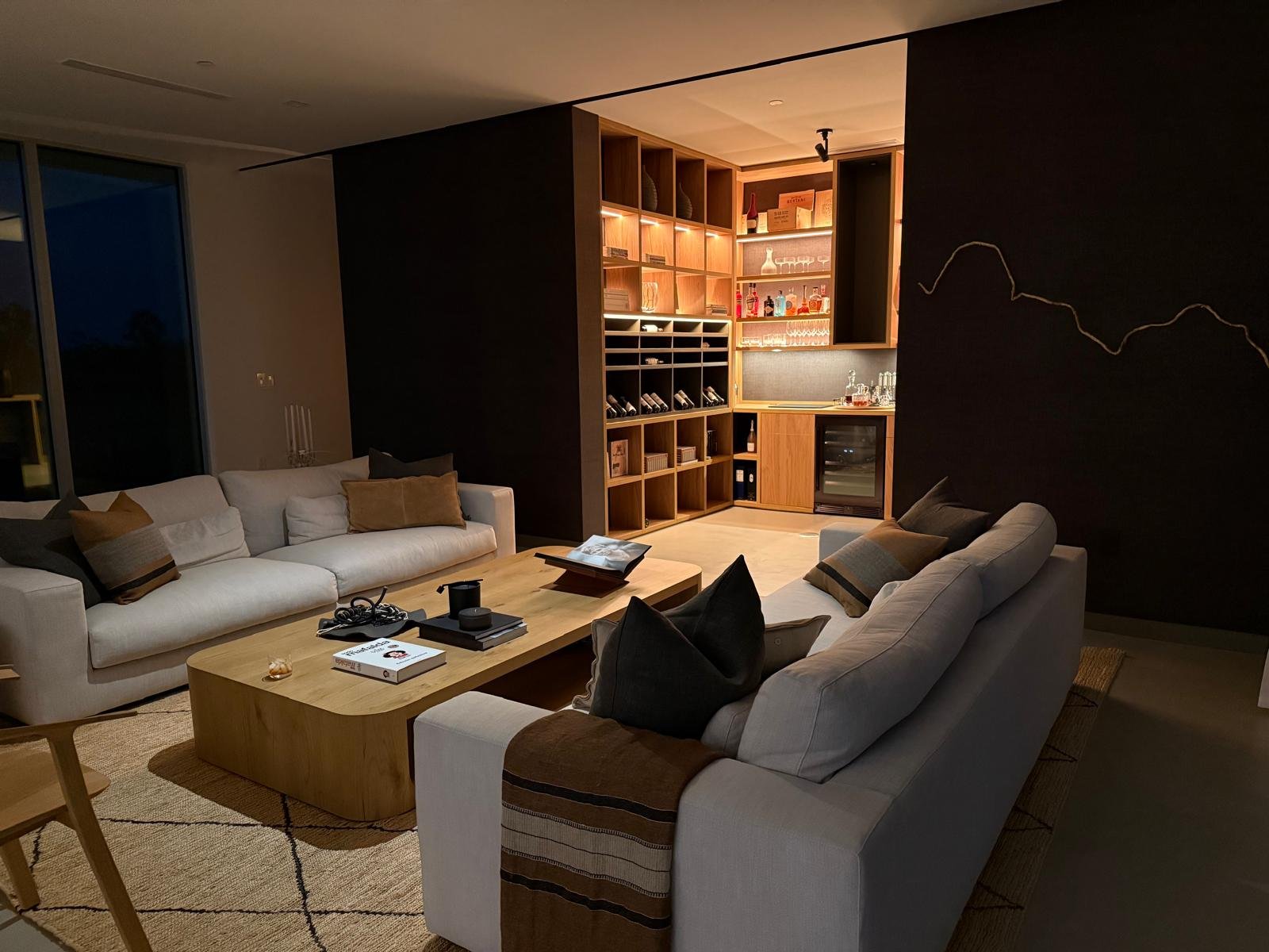 Bespoke luxury furniture ambient lighting high-end cabinetry interior design